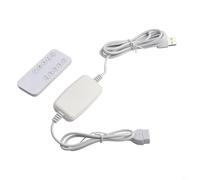 USB Remote Control Timer Switch with 2/4/6/8/12 Hour Timing and 4-Speed Adjustable Fan Control for USB Fans, Lights, and Chargers (2 Meter Cable)