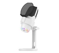 USB RGB Microphone Computer Mic Kit with Tripod Noise Reduction Plug & Play One Key to Mute for Gaming/Meeting/Live Streaming/Audio Recording/Video Compatible with iOS/Android/Windows/PS5/LINUX -