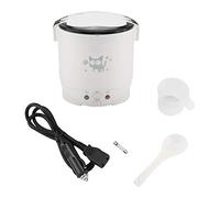 USB Rice Cooker Portable Mini Rice Cooker Food 12V 100W 1L Non-Stick Coating Electric Food Heater Suitable for Home and Cars, Double Safety Buckle (White)
