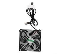 USB Router Cooling Fan 5V with Infinite Speed Adjustment Silent High Speed Fan 3000 RPM for Game Consoles and Electronics with 100cm Long Cable (12cm Fan)