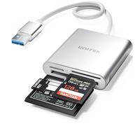 USB SD Card Reader, Unitek USB 3.0 Memory Card Reader Writer Compact Flash Card Adapter for CF/SD/TF Micro SD/Micro SDHC/MD/MMC/SDHC/SDXC UHS-I Card for Windows, Mac - Aluminum [Upgrade Version]