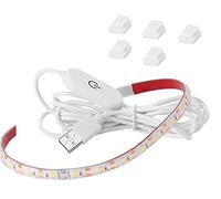 USB Sewing Machine Light Strip, 5V 30CM LED Sewing Light Strip with Touch Dimmer and Adhesive Clips, 18 Dimmable LED Fit Sewing Machines, Kitchen Cabinet, Baby Cribs (White)