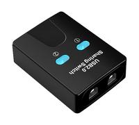 USB Sharer, Hub Adapter, 2 Ports Out Design Space Peripheral Switcher Adapter Box Saving Compact Printer Sharing Equipment for Keyboard, 2.95x2.17x0.98 Inches