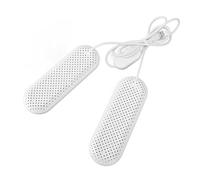 USB Shoe Dryer, ABS Electric Footwear Deodorizer for Home Travel Gym Shoes, White USB Powered Odor Eliminator (Without Timer Function)