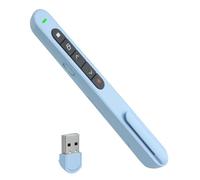 USB Slide Clicker for PowerPoint, 328FT Range USB Presenter Remote Clicker, USB Wireless Presentation Clickers for Volume Control Switch Pages Full/Black Screen Switching (Blue)