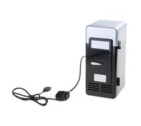 USB Small Fridge Refrigerator LED Light Cooling and Warmer, Black | Home Car Freezer, Portable Powered Cool Heat Cooling and Warmer Box, Cosmetic Fridge Multipurpose Appliance