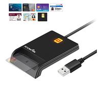 USB Smart Card Reader-Rocketek DOD Military USB-CAC Chip Card Reader, with Public Access Adapter/ID Card/SIM Card/IC Bank Chip Card, Compatible with Windows XP/Vista/7/8/10, Mac OS