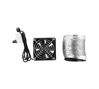 USB Smoke Absorber Fan with Adjustable Speed and Exhaust Duct for Efficient Air Purification in Workshop and Kitchen (Fan plus 1m pipe)