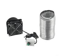USB Smoke Absorber Fan with Adjustable Speed and Exhaust Duct for Efficient Air Purification in Workshop and Kitchen (Fan plus 3 m pipe)