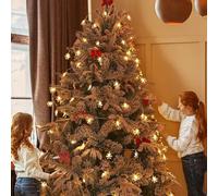 USB Snowflake LED String Fairy Lights - Warm White Christmas Decorations, Indoor Xmas Tree/Room/Window/Party Decor (10 Meter)