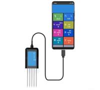 USB Soil Sensor for Agriculture, IP68 Waterproof pH NPK Moisture Temperature Tester, Stainless Steel Probe with Fast Response for Gardening and Farming Analysis(A)