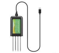 Usb Soil Sensor Tester For Android And For Hongmeng Systems With App Real Time Moisture Ph Temperature Conductivity Salinity Npk Nutrient Detector Ip68 Waterproof Metal Probe For Garden Agriculture