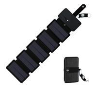 USB Solar Panel Charger - Foldable High-Speed Device, Waterproof Monocrystalline Cells, Heavy Duty Backup for Phone Tablet RV Car, Hiking Travel Gear, 16.06x3.35 inches