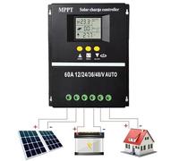 USB Solar Regulator,Real-Time Display Solar Charge Controller - Intuitive Monitoring Charge Panel for System, Villa, Caravan, Street Lights, Yacht