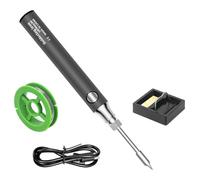 USB Soldering Iron Kit 8W Welding Tools with Adjustable Temperature 330 to 450℃ Cordless Electric Soldering Iron for Soldering and Repair (Gray)
