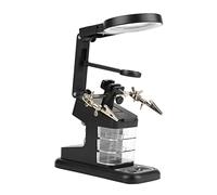 USB Soldering Iron Workstation, 10 LED Lights Soldering Iron Workstation with 3X/4.5X/25X Magnification for School for Workshop (Walfrontew54ggam2c-01)