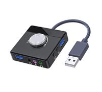 USB Sound Card, 3.5mm Sound Port Enhance Sound Effect Save Memory Easy to Use OTG Expansion Plug and Play, for Cell Phones Tablets More