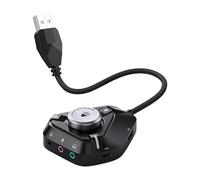 USB Sound Card - 6.7cm PP, Headset Adapter, External Audio Interface | Perfectly For Guitar Playing, Music Streaming, Channel Mix