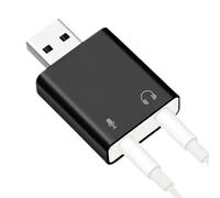 USB Sound Card Adapter - Aluminum 7.1ch 3.5mm, Digital Processing Unit, External Playback Interface | Perfect For Computer Audio Expansion, Meeting Support, Headset Microphone Linking, Game