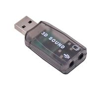 USB Sound Card Adapter Double Interface Plug-n-Play No Drivers Needed