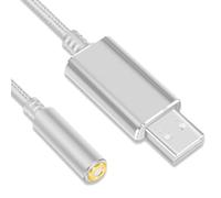 USB Sound Card Adapter External Sound Adapter Stereos Sound Card Converters 3.5mm AUXs Microphones For Laptops Desktop