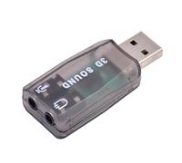 USB Sound Card Adapter No Drivers Needed Twin Interface