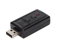 USB Sound Card, External Sound Cards 7.1-Channel Virtual USB 3D Stereo Audio Adapter USB To Audio Jack Adapter with 3.5mm and Microphone Ports