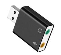 USB Sound Card for PC | USB 3.5mm Sound Card Adapter | No Drivers Needed Sound Card Accessories, USB Audio Converter Card Equipment for Laptop