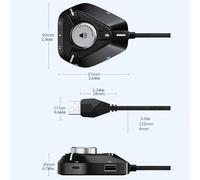 USB Sound Card - Type-C External Soundboard, 3.5mm Quick Setup Jack USB Headset Adapter for Volume Control Microphone Speaker Studio Home Guitar Music Recording Streaming Channel Game