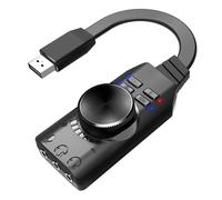 USB Sound Card - Virtual Surround Sound Card 7.1 for PC with Volume Control | Universal Sound Card, USB Audio Interface without Driver for Laptop, Desktop, PC