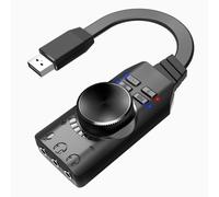 USB Sound Card with Virtual 7.1 Surround Sound for PC Gaming Hearing Interface USB External Sound Card