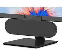 USB Speaker for PC, Computer Speakers for Desktop, Monitor Speakers, Mini PC Soundbar, Small Desk Speaker with Clip-on Design for Laptop, Phone - Plug and Play（Black）