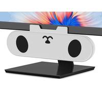 USB Speaker for PC, Computer Speakers for Desktop, Monitor Speakers, Mini PC Soundbar, Small Desk Speaker with Clip-on Design for Laptop, Phone - Plug and Play（White）