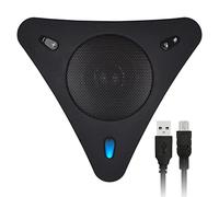 USB Speakerphone Conference Microphone with 360 Omnidirectional Mic Cancellation Mute Function Volume Adjustment Plug Play for Office Home Business Skype Video Gaming Online Class