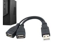 USB Splitter 1 In 2 Outputs USB 2.0 Splitter - USB Y Splitter Cable - High Speed USB Splitter Cable, USB Female USB Male for Printer, Keyboard, Voi