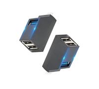 Usb Splitter 3 Port (1x Usb 3.0, 2x Usb 2.0 1x Usbc Adaper), 2pack Mini Usb Port For Car Multi Extender Multiport Extension Hub Portable For Pc Laptop Macbook Keyboard Mouse Headset Gamepad
