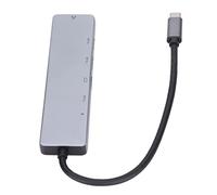 USB Splitter, 6 in 1 Multifunctional USB C Hub PD 87W Fast Charging Ethernet Multiport Adapter Type C to HD Multimedia Interface Hub for PC