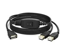 USB Splitter Cable, Switcher Box 2 in 1 Out USB 2.0 Manual Printer Sharing Switch cable, for Printer, Scanner, Speaker, Keyboard, Mouse, with1 Pack USB A to B Printer Cable