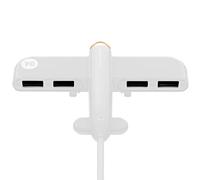 USB Splitter One for Four Docking Hub, USB 2.0 Expander 4-Port Data Hub Multi-Function Extender (Color : White)