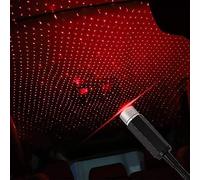 USB Star Night Light, Star Projector Night Light,Portable Adjustable USB Flexible Interior LED Show Romantic Atmosphere Star Night Projector for Cars,Bedrooms,Parties,etc (Red)