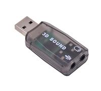USB Stereo Sound Card - External Audio Adapter With TRRS, Stereo Sound Card For Headsets | Compatible With PC, & Laptop