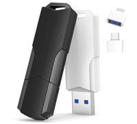 USB Stick 128GB,Wooolken USB 3.0 Flash Drive 2 Pack, Memory Sticks with 2 OTG Adapters & Lanyard, High Speed Portable Pendrive for PC Laptop Car Audio Smart TV