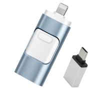 USB Stick 256GB for iPhone, No APP Needed, 4-in-1 Flash Drive for iPhone/iPad/Android/PC, USB Photo Stick, Plug and Play, Enabling Swift Transfer of Photographs and Videos