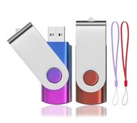 USB Stick 32 GB Pack of 2 ABLAZE Colour Gradient Memory Stick Rotate Metal Colourful Memory Stick High Speed USB 2.0 Flash Drive