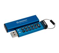 USB Stick Kingston Technology IronKey Keypad 200 AES Encrypted 32GB USB 3.2 Flash Drive - Blue
