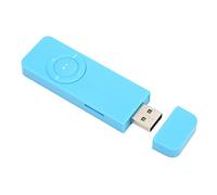 USB Stick MP3 Player, Portable Audio Music Player with Lanyard and 3.5mm Earphone, Built in 180mAh Battery, Support up to 64GB, For Students Running Travel (Blue)