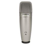 Samson C01U Pro - USB Studio Condenser Microphone with a Headphone Output for Zero-Latency Monitoring - Silver