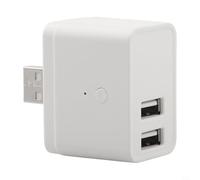 USB Switch WiFi Power Adapter Remote Control Timer for App Voice Control 5-12V 2.5A Compatible Home Automation Plug White (ZHQ12Z)
