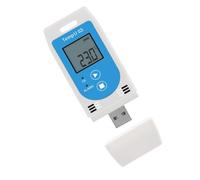 USB Temperature and Humidity Data Logger, Reusable LCD Recorder with PDF/CSV Export, -30°C to 60°C Range for Warehouse, Logistics, Cold Chain Monitoring
