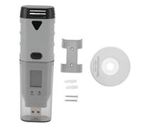 USB Temperature Humidity Measurement Meter Premium ABS Pen Sized Portable Thermometer Hygrometer with LED Alarm for Indoor Outdoor Monitoring